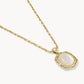 Kendra Scott Daphne Tiger Striped Long Pendant Necklace - Gold Natural MOP