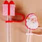 The Darling Effect Straw Topper-Holly Jolly Santa