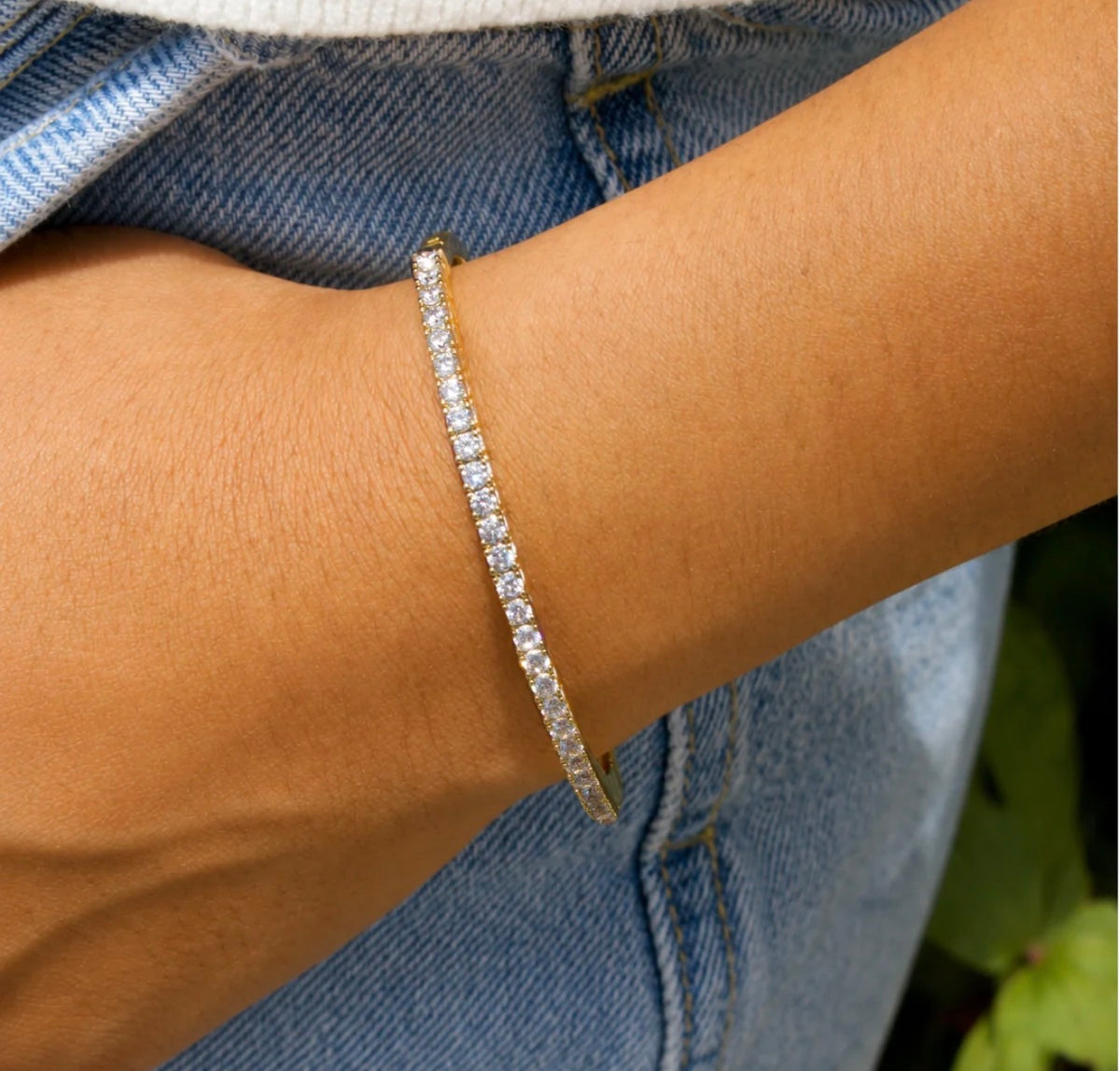LeMel "Classic" CZ Bangle-Gold