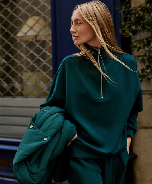 Varley “Hawley” Half Zip Sweat- Ponderosa Pine