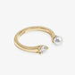 Melinda Maria “Perfect Pearl” Open Ring-Gold
