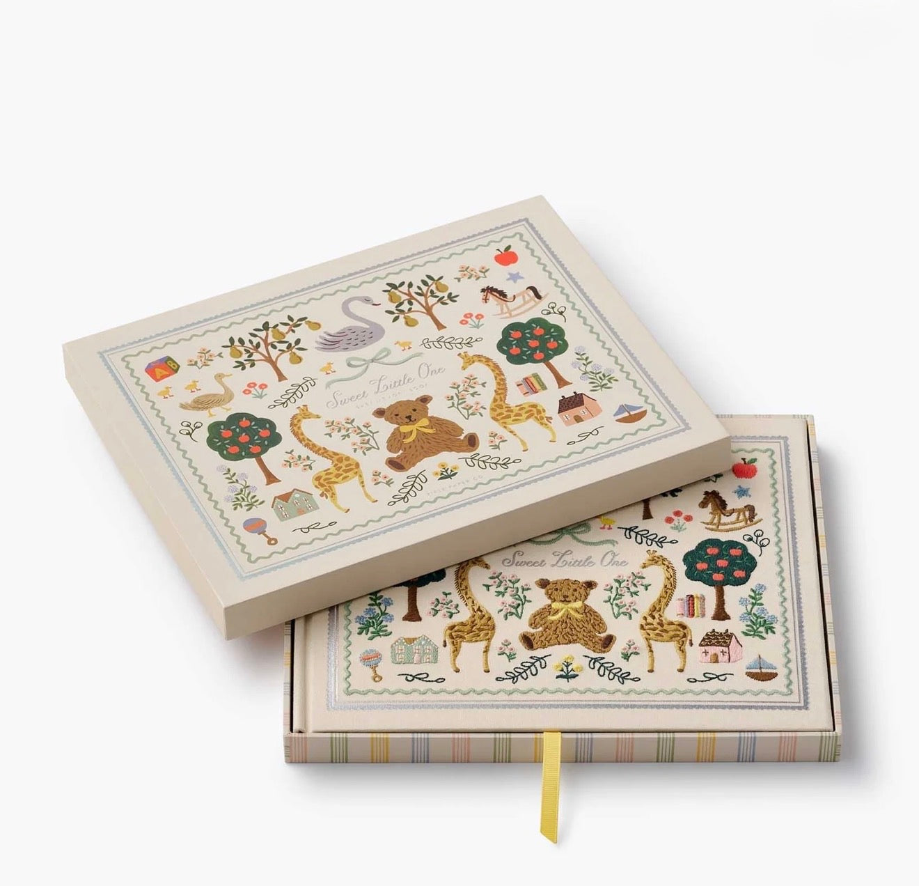 Rifle Paper Co. "Sweet Little One" Embroidered Baby Book