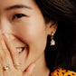 Kendra Scott Ghost Huggie Earring-Gold White MOP