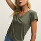 Z Supply Modern Jersey V-Neck Tee-Tea Leaf