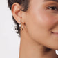Melinda Maria “She’s on Point” 1” Lasso Hoops-Gold/White