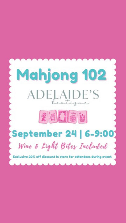 Mahjong Events- September 17th & 24th