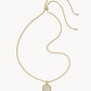 Kendra Scott Daphne Tiger Striped Long Pendant Necklace - Gold Natural MOP