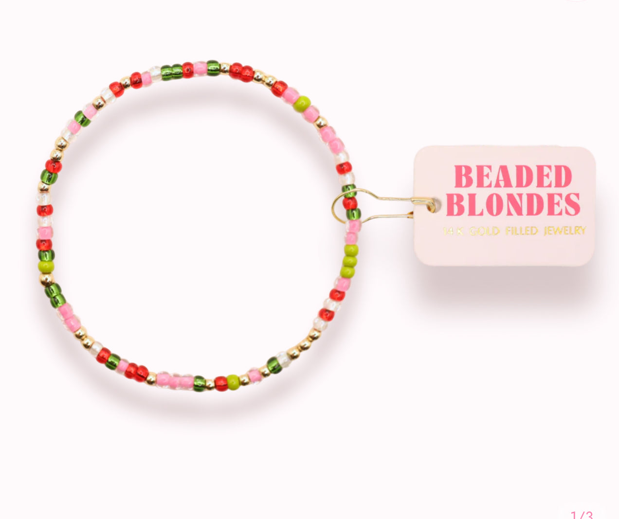Beaded Blondes "Jingle Bell" Sprinkle Bracelet -Standard 6.75"