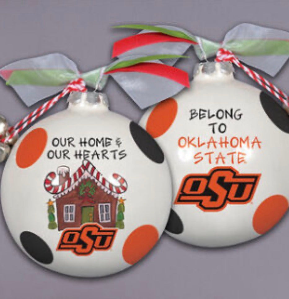 Magnolia Lane "Gingerbread House" Ornament- Oklahoma State University