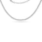 LeMel Graduated CZ Tennis Necklace-silver