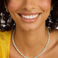 Melinda Maria “Isla” Tennis Necklace Gold/Blue Opal