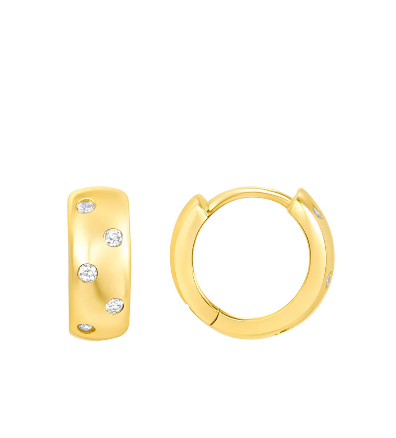 LeMel Charlotte CZ Dome Huggies