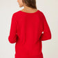 PJ Salvage Textured Essentials Long Sleeve Top-Red