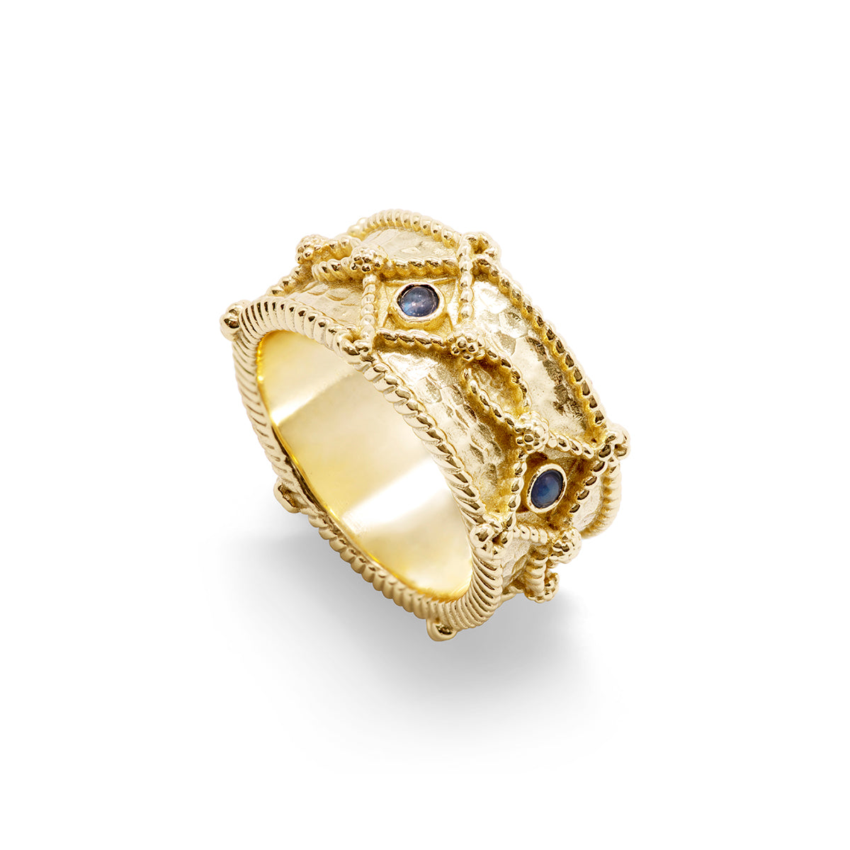 Capucine de Wulf Victoria Ring Band-Gold/Blue Labradorite