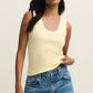 Z Supply Sirena Colorblocked Rib Tank-Pineapple