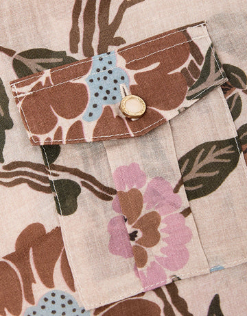 Spartina 449 "Claudette" Blouse-Japonica Floral Cream