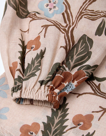 Spartina 449 "Claudette" Blouse-Japonica Floral Cream