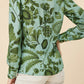 Spartina 449 "Bethany" Blouse-Serpentine Foliage-Pesto
