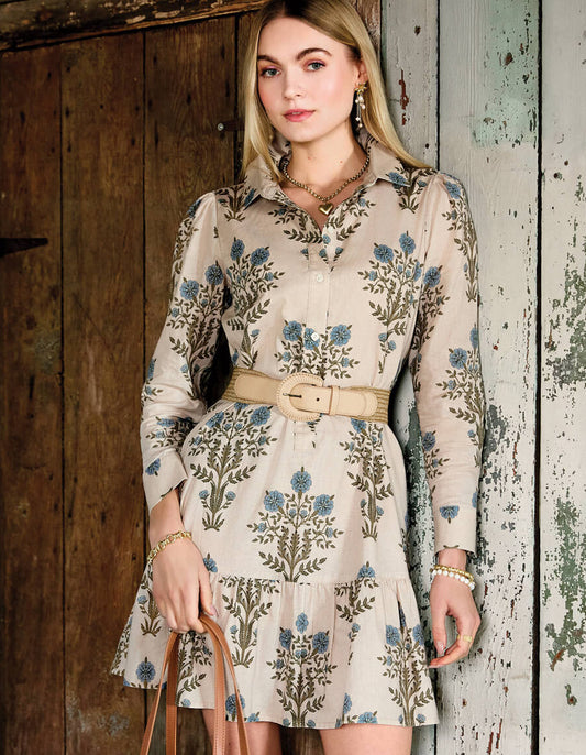 Spartina 449 "Ivonne" Shirt Dress-St. Augustine Blue
