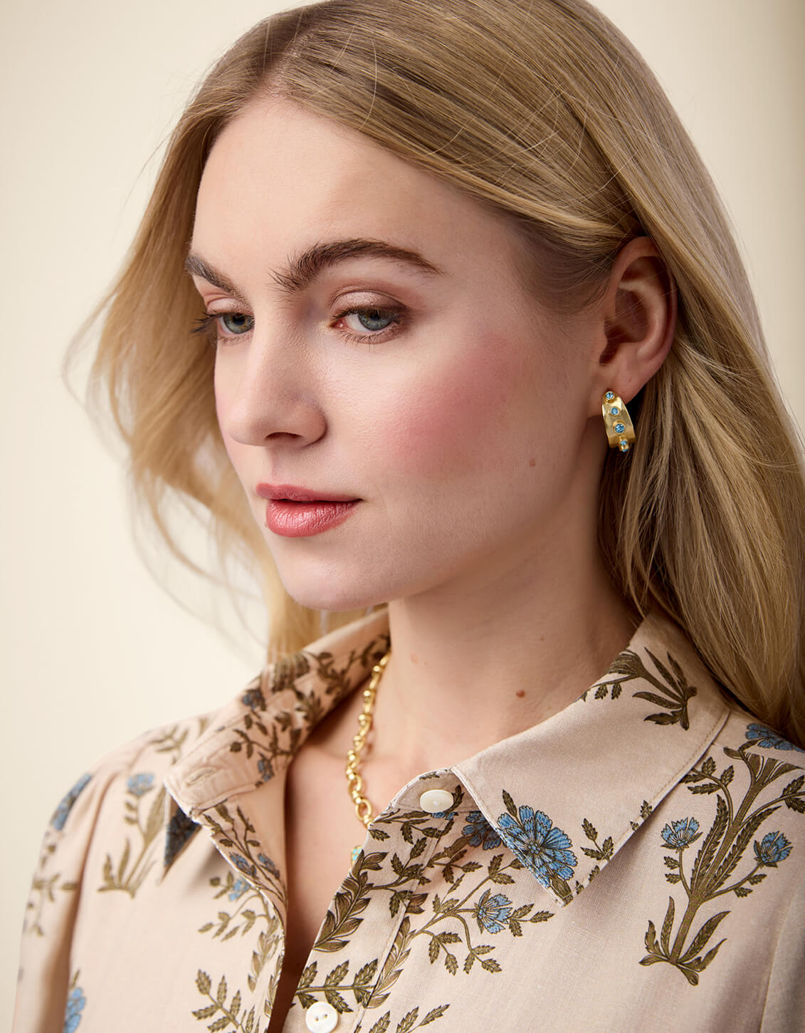 Spartina 449 "Ivonne" Shirt Dress-St. Augustine Blue