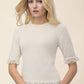 Spartina 449 "Sofia" Fringe Sweater-Antique White