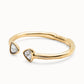 Uno de 50 "Be a Chameleon" Small Bangle-Gold/Moonstone