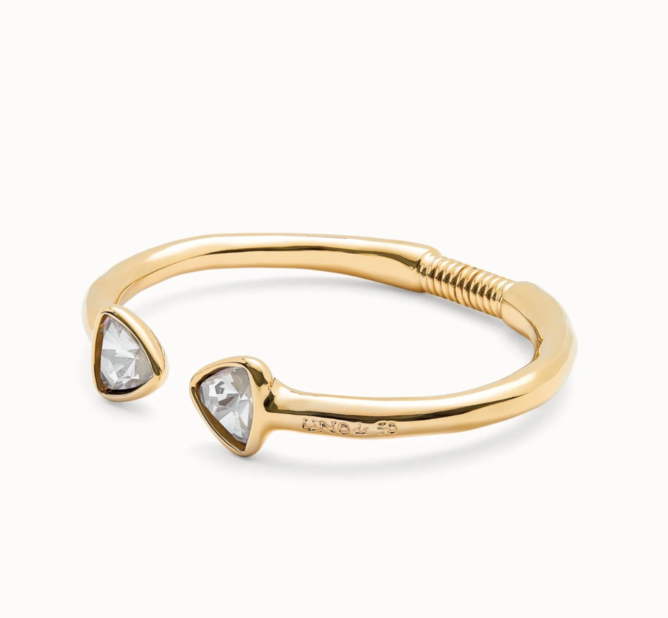 Uno de 50 "Be a Chameleon" Small Bangle-Gold/Moonstone