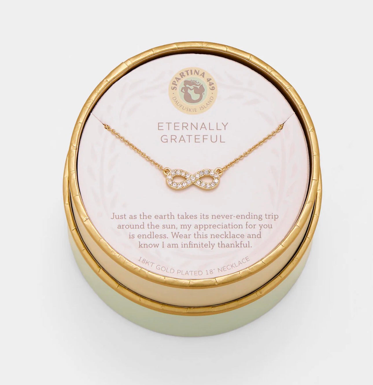 Spartina 449 Sea La Vie 18” Necklace-Eternally Grateful/Infinity- Gold