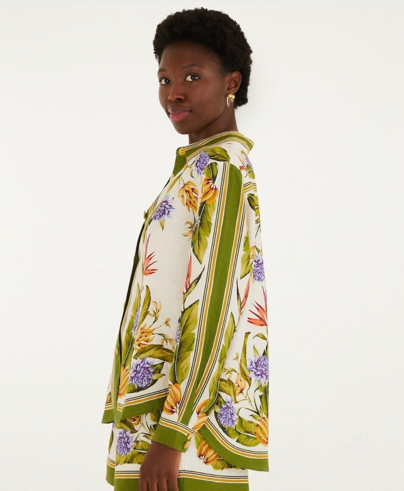Farm Rio Sand Tropical Scarf Lenzing™ Ecovero™ Euroflax™ Shirt