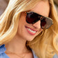 Diff Eyewear “Tosca III” Espresso Tortoise Brown Gradient Polarized Sunglasses