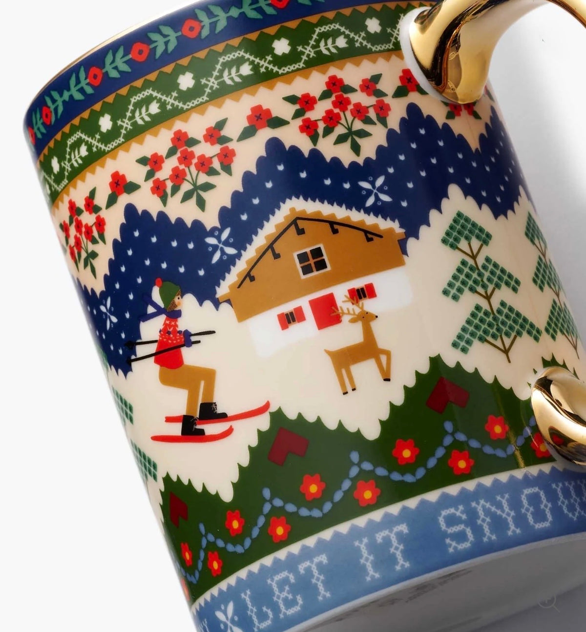 Rifle Paper Co. "Ski Chalet" Porcelain Mug