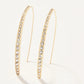 Spartina 449 Sparkle Arc Hoop Earrings-Large/Crystal