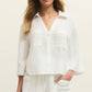 Z Supply Helena Airy Gauze Shirt- White