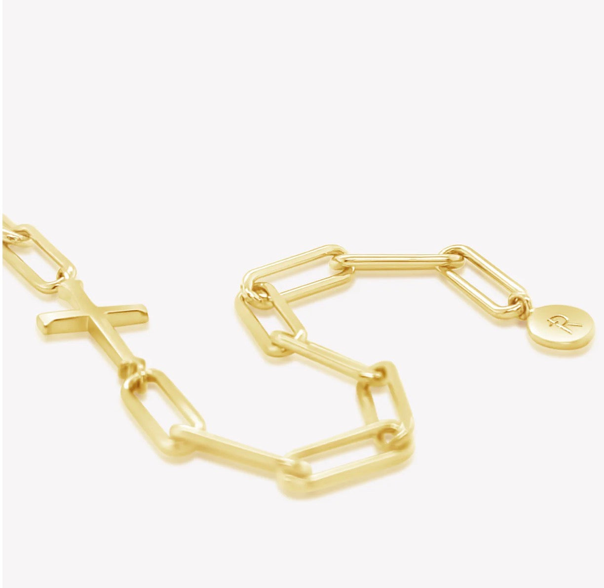 Rizen Chain Breaker Cross Bracelet-Gold
