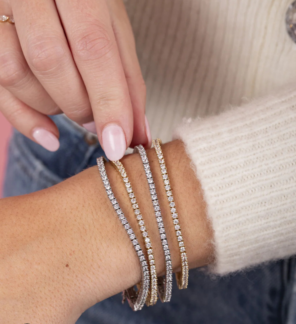 LeMel CZ Silver Tennis Bracelet-Medium 6.5”