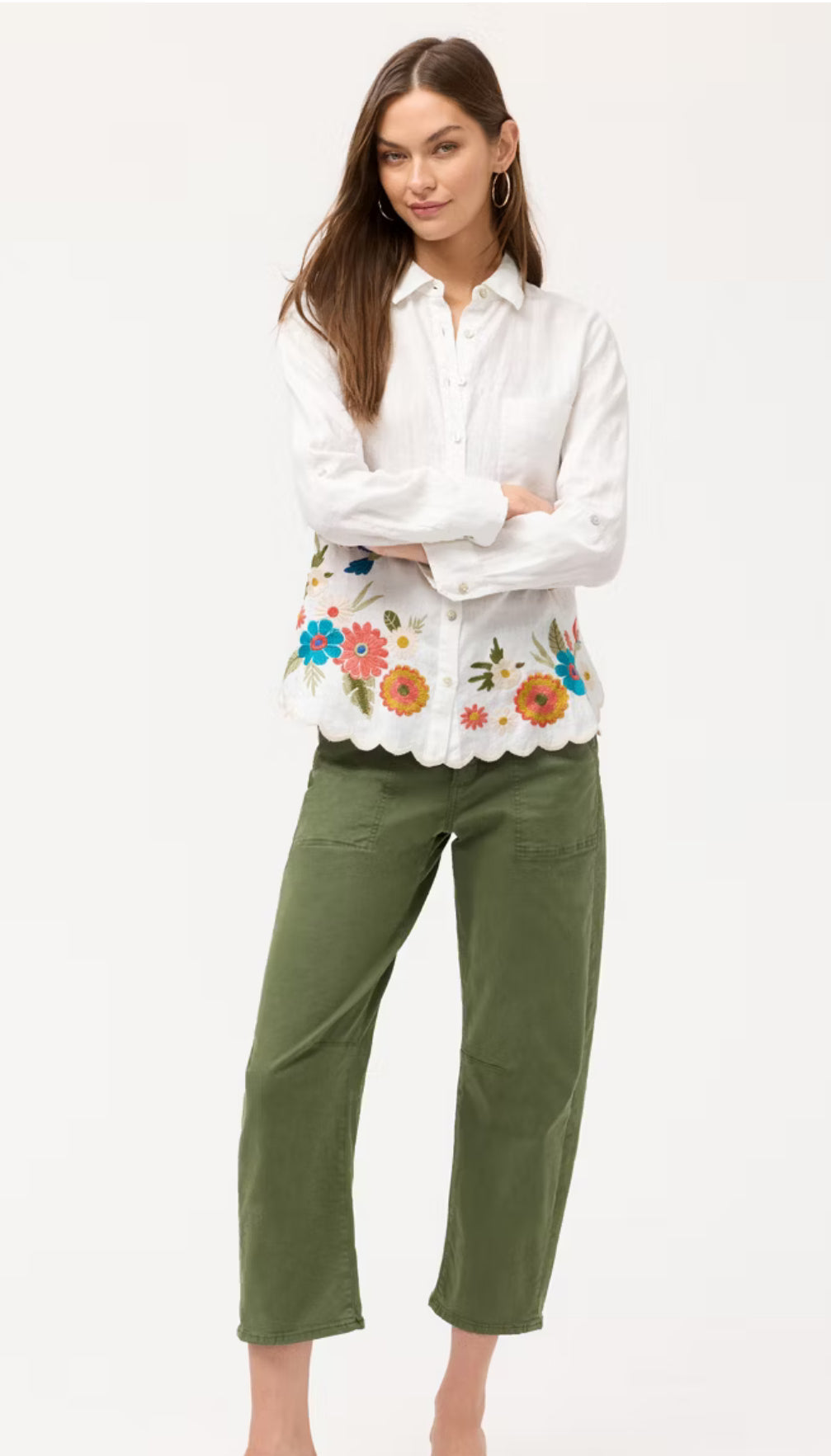 Johnny Was Relaxed Linen Shirt-Francis