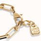 Uno de 50 "Be Brave" Large Paperclip Chain Bracelet-Gold