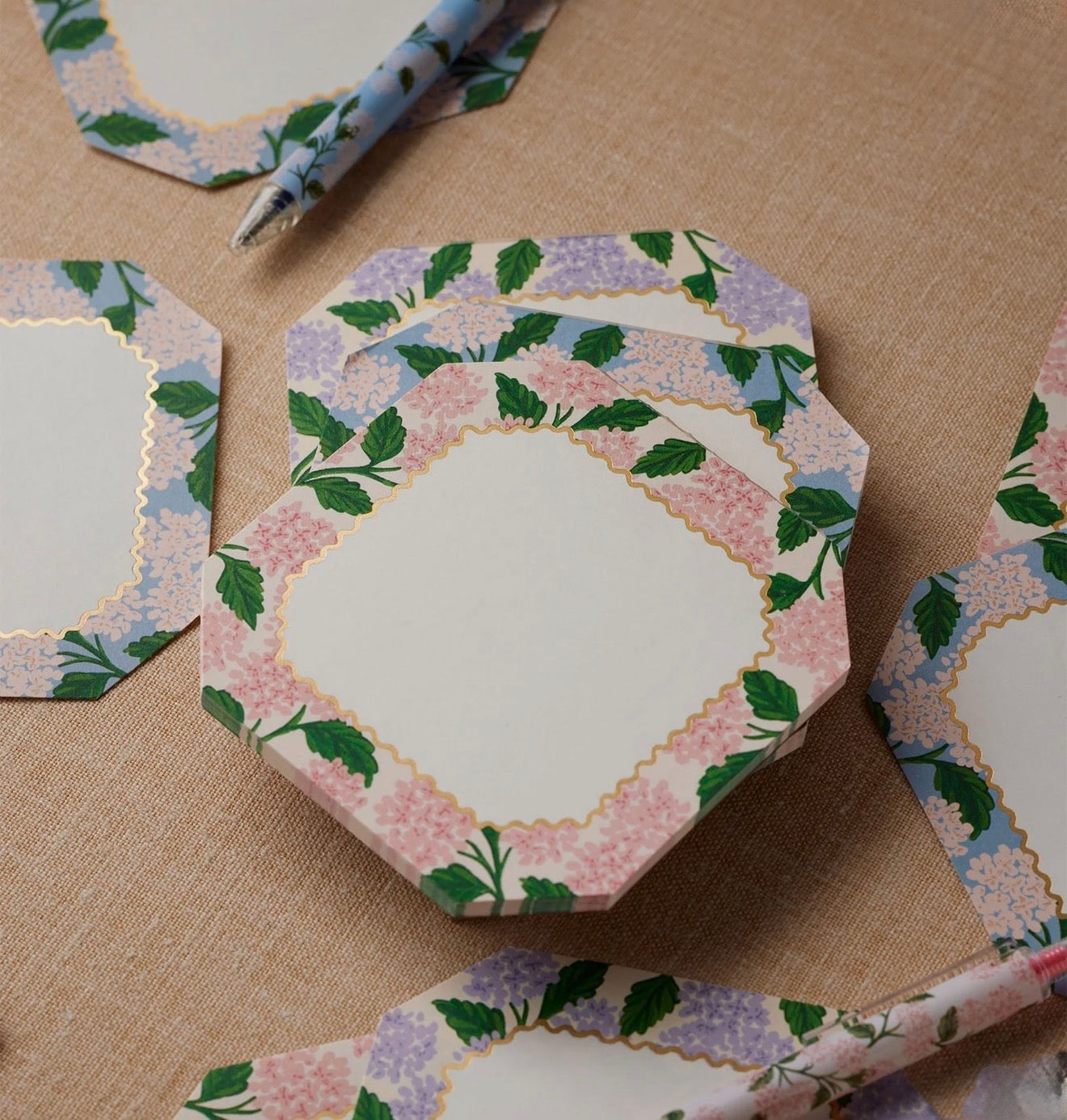 Rifle Paper Co. "Pink Hydrangea" Mini Notepads (Set of 3)