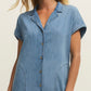 Z Supply Napa Denim Mini Dress-Shoreline