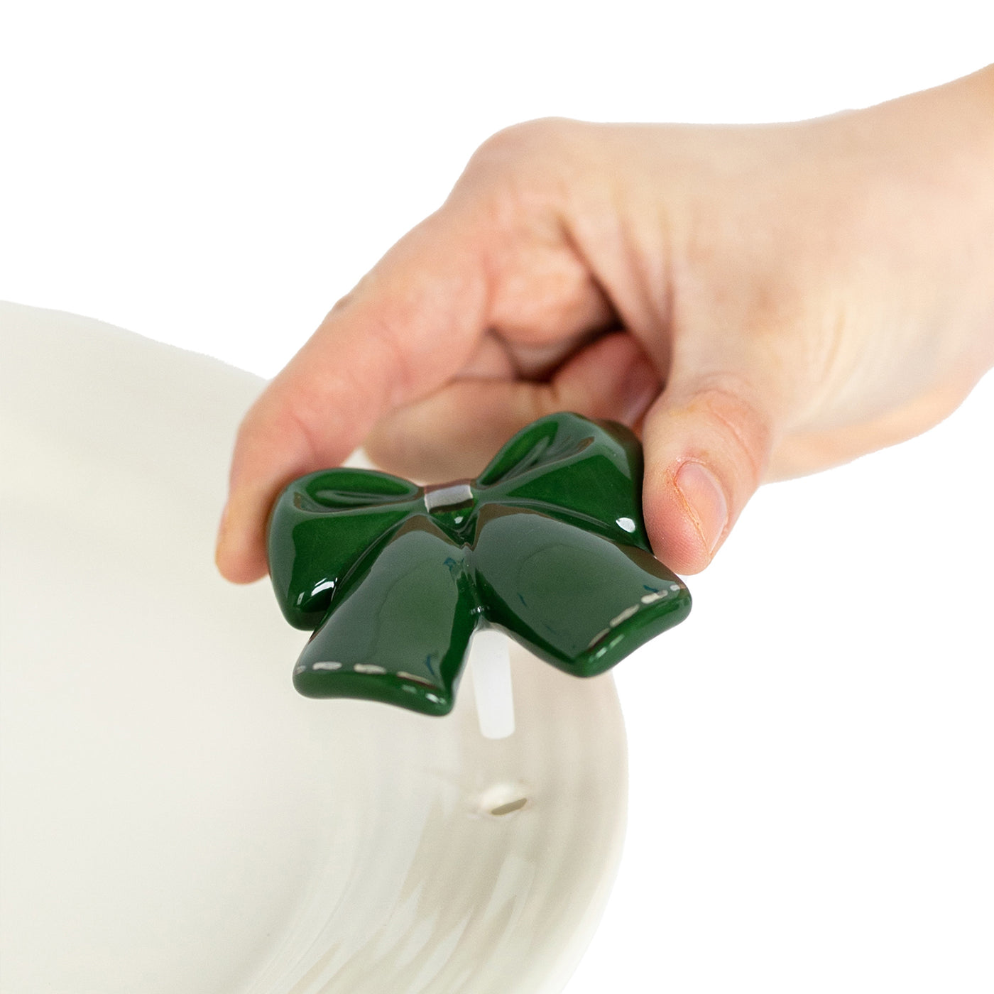 A418 Nora Fleming  "Wrap It Up" Mini (green bow)