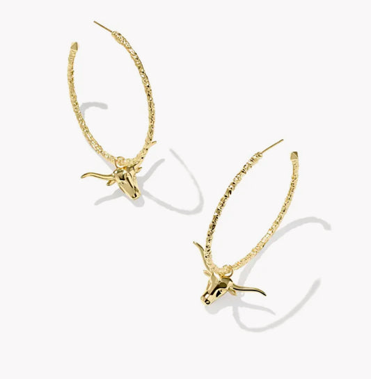 Kendra Scott Longhorn Convertible Hoop-Gold