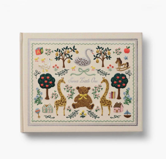 Rifle Paper Co. "Sweet Little One" Embroidered Baby Book