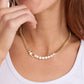 Melinda Maria “Julian Loves Diamond” Necklace Gold/White