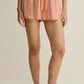 Z Supply The Perfect Linen Striped Short - Tiger Lily