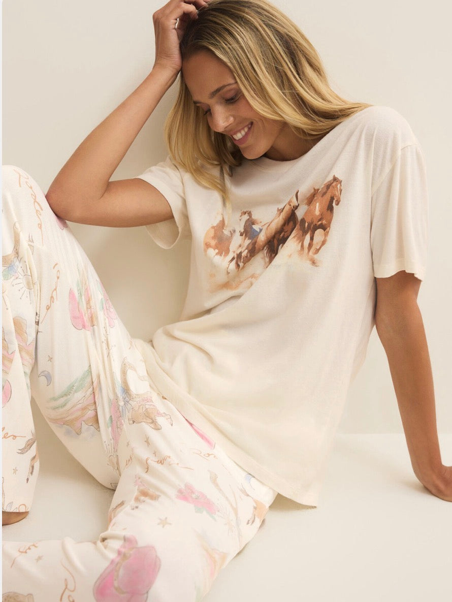 Z Supply Howdy Horses Boyfriend Tee-Vanilla Ice