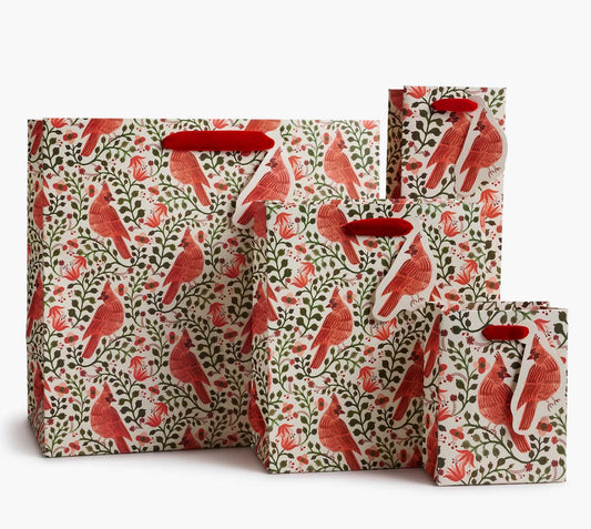 Rifle Paper Co. “Christmas Cardinals" Gift Bags - Available in 3 Sizes