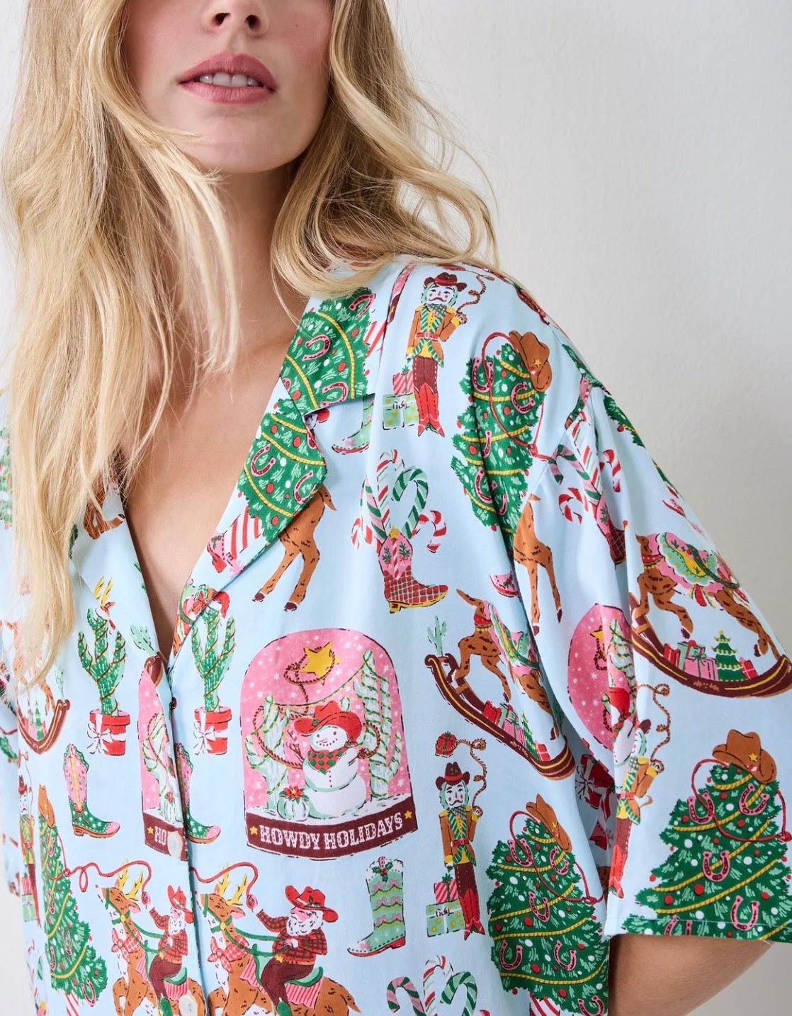 Printfresh Eco Satin Sweet Dreams Set-Cowboy Christmas