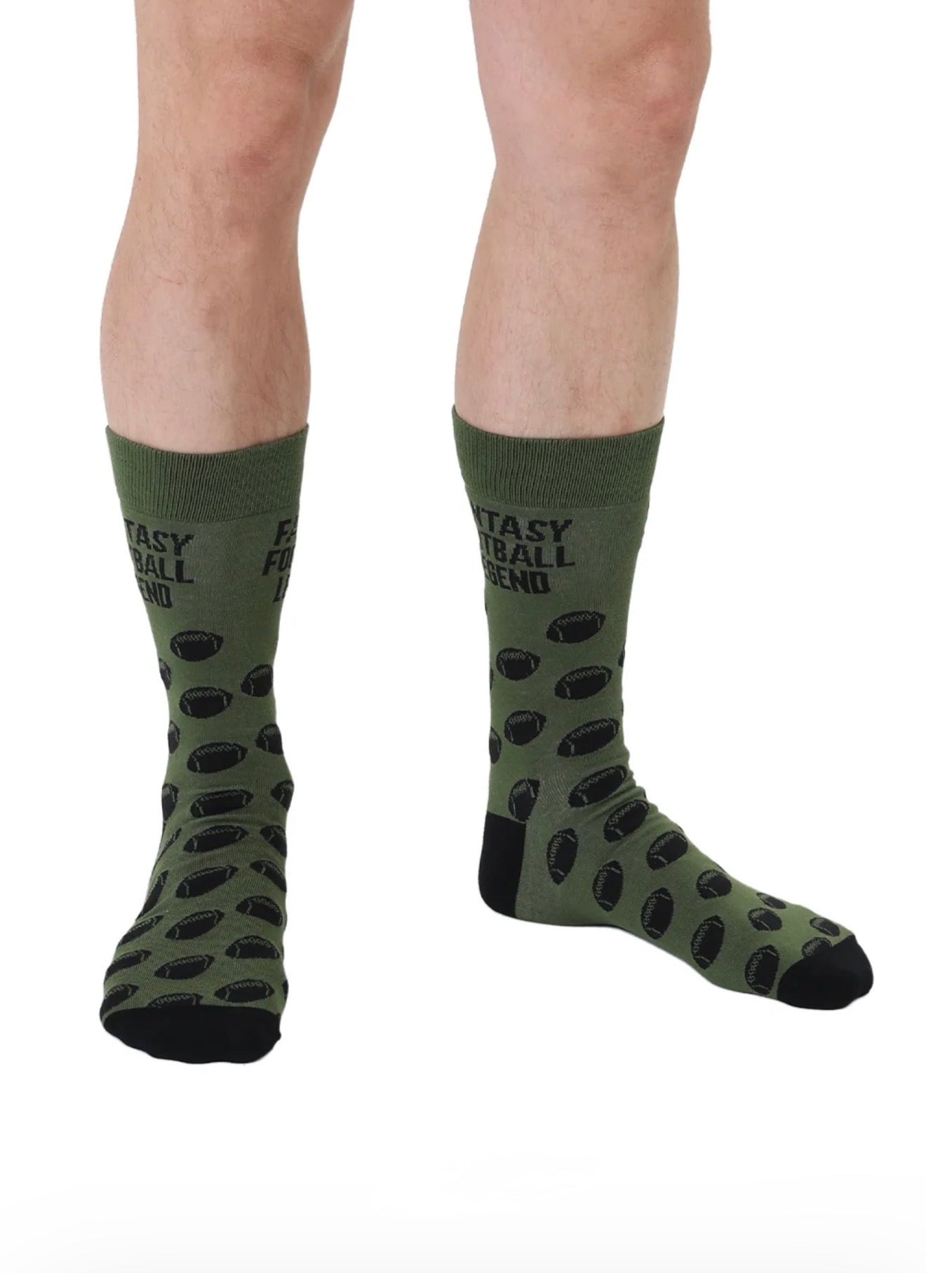 Living Royal Men's Bamboo Crew Socks-Football Legend