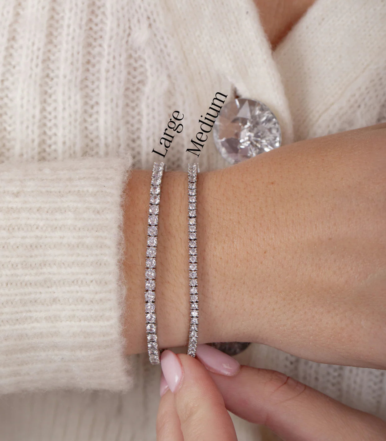 LeMel CZ Gold Tennis Bracelet-Medium 7”