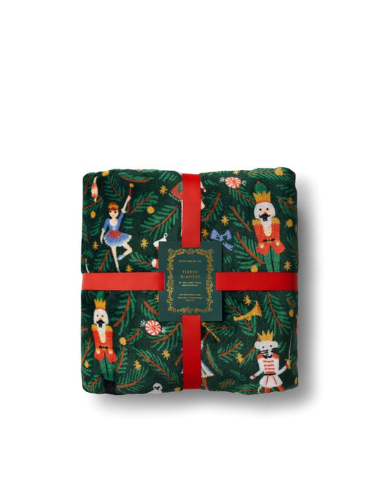 Rifle Paper Co. "Nutcracker" Fleece Blanket
